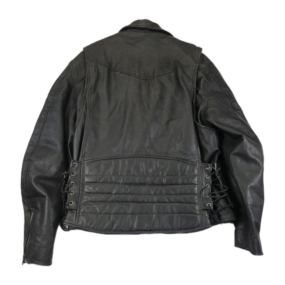 VtgUniversal Rider Leather Motorcycle Jacket 3XL With Thinsulate‎ Liner YKK Zipp - Picture 2 of 16